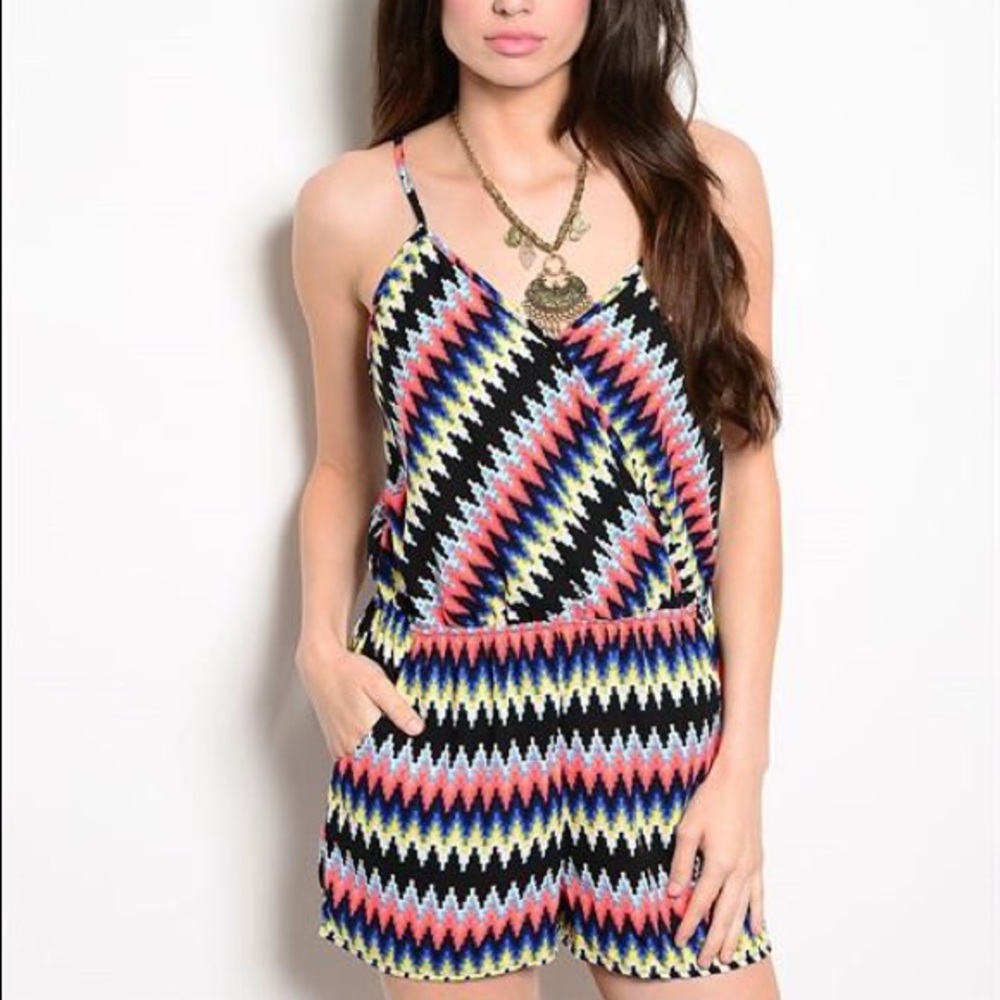 Multi Print Tank Romper - Picture 2 of 4